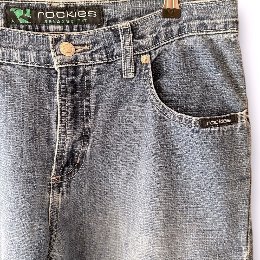 🍓 5 FOR $40 90s Rockies relaxed fit high rise straight leg denim jeans 31” waist - Picture 6 of 6